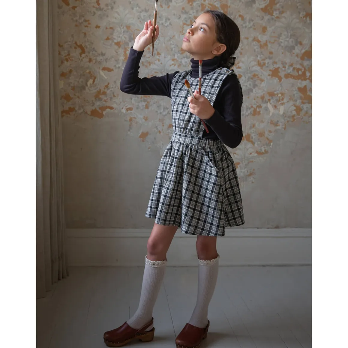 Tippi Pinafore in School Plaid by Soor Ploom - Last Ones In Stock - 6-7 Years