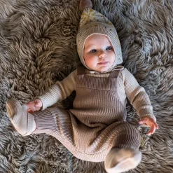 Tirion Dungarees in Mink / Almond by Mabli - Last One In Stock - 4 Years