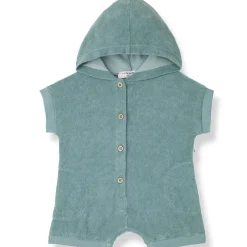 Tiziano Hooded Overall in Shark by 1+ in the Family - Last One In Stock - 12 Months