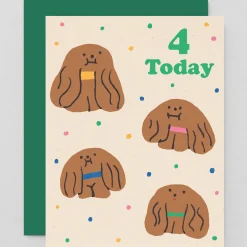 4 Today Age Greetings Card by Maria Ramos for Wrap