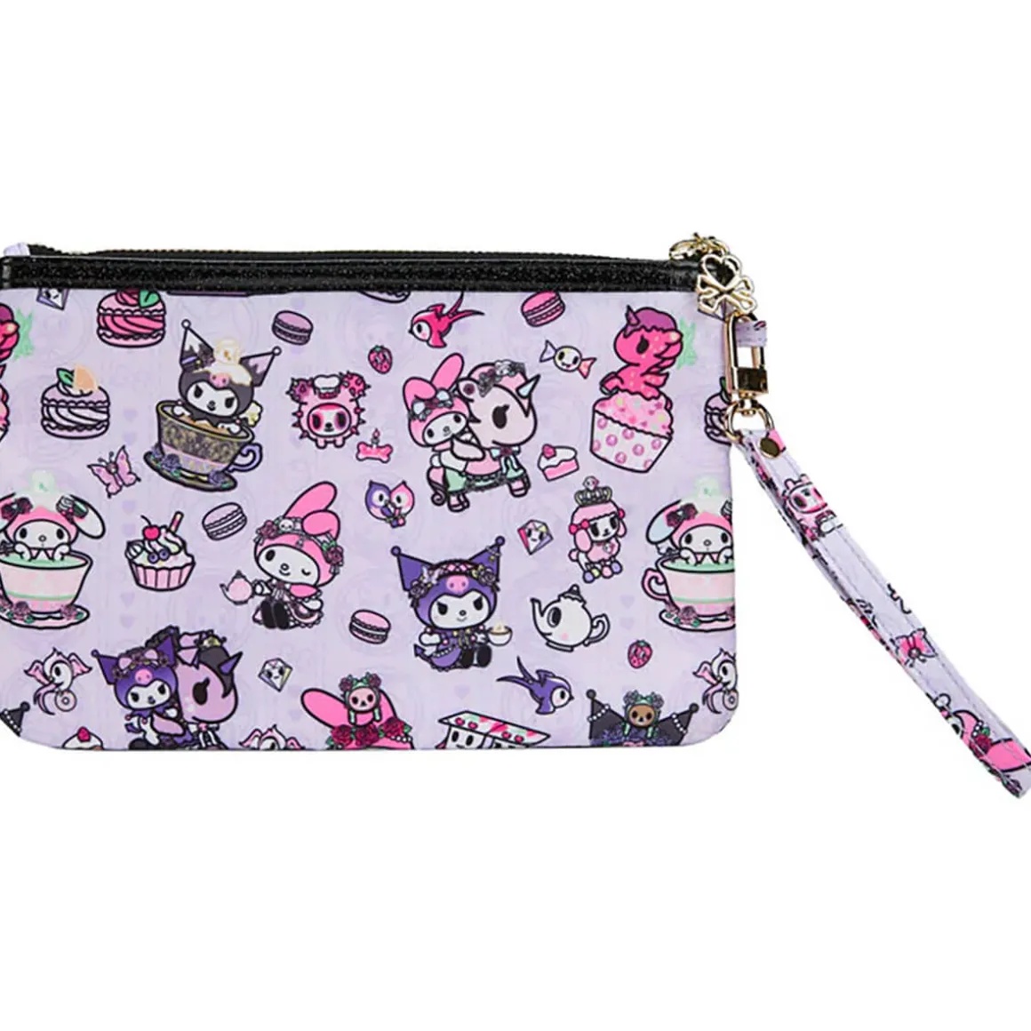 Tokidoki x Kuromi & My Melody Garden Party Zip Pouch Wristlet by Tokidoki