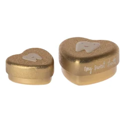 Tooth Box Set of 2 in Gold by Maileg