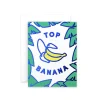 Top Banana Foil Blocked Mini Greetings Card by Rachel Peck for Wrap