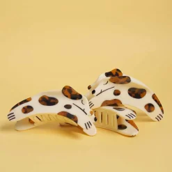 Tortie Puppy Hair Claw by Winona Irene