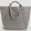 Travel Cloud Bag in Black And White Gingham by Baggu
