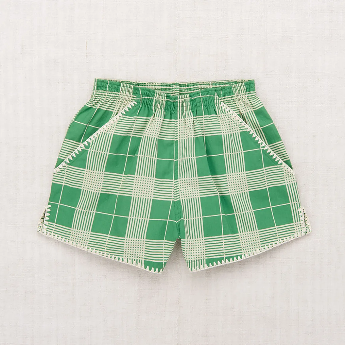 Traveler Short in Bottle Green Piazza by Misha & Puff