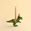 T Rex Party Dinosaur Ceramic Cake Topper by Camp Hollow
