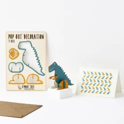 T Rex Pop Out Decoration And Greetings Card by The Pop Out Card Company