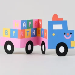 Truck Fold Out Birthday Greetings Card by Susie Hammer for Wrap