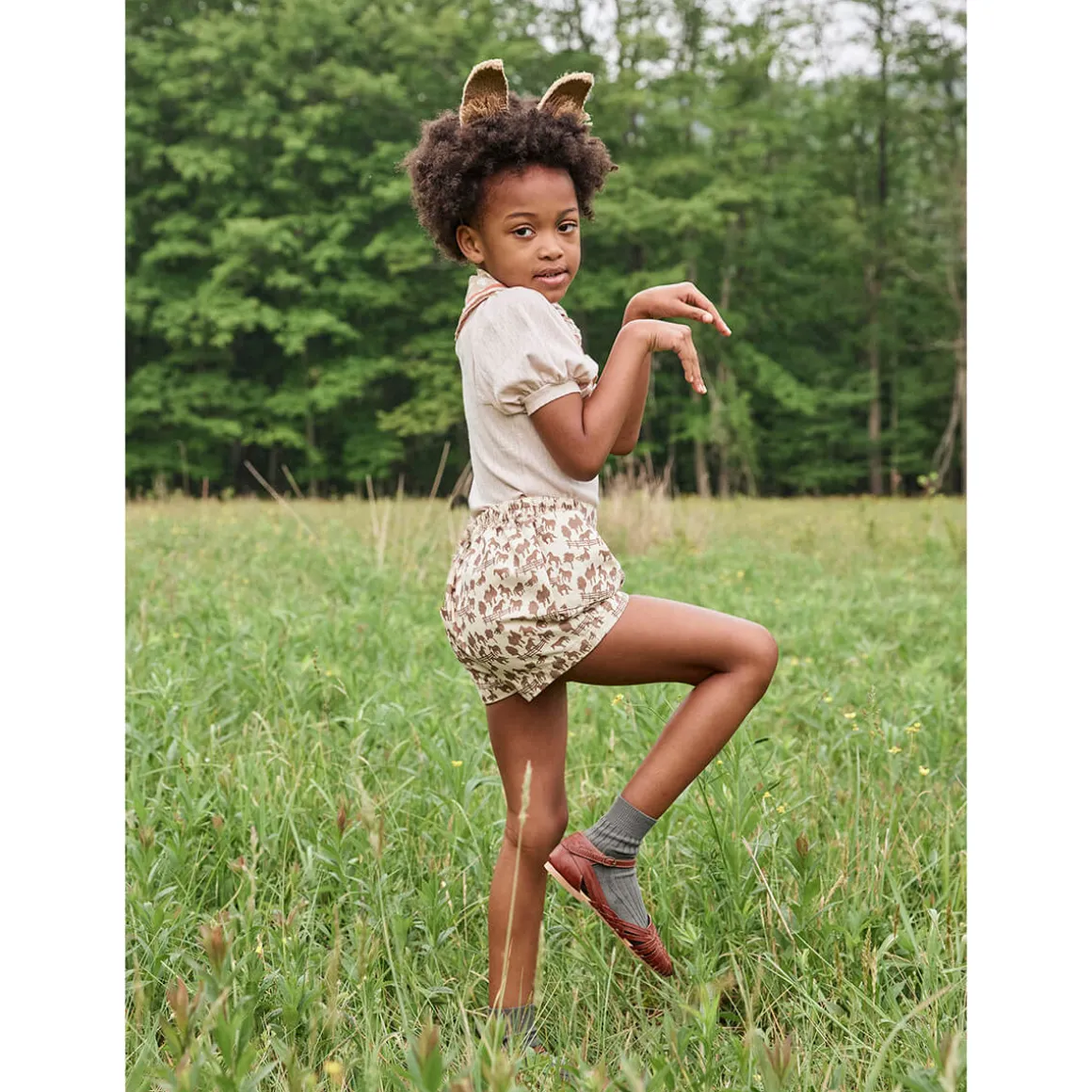 Trude Short in Horse Toile Print by Soor Ploom