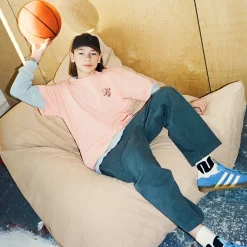 T-Shirt in Peach Bud by Main Story