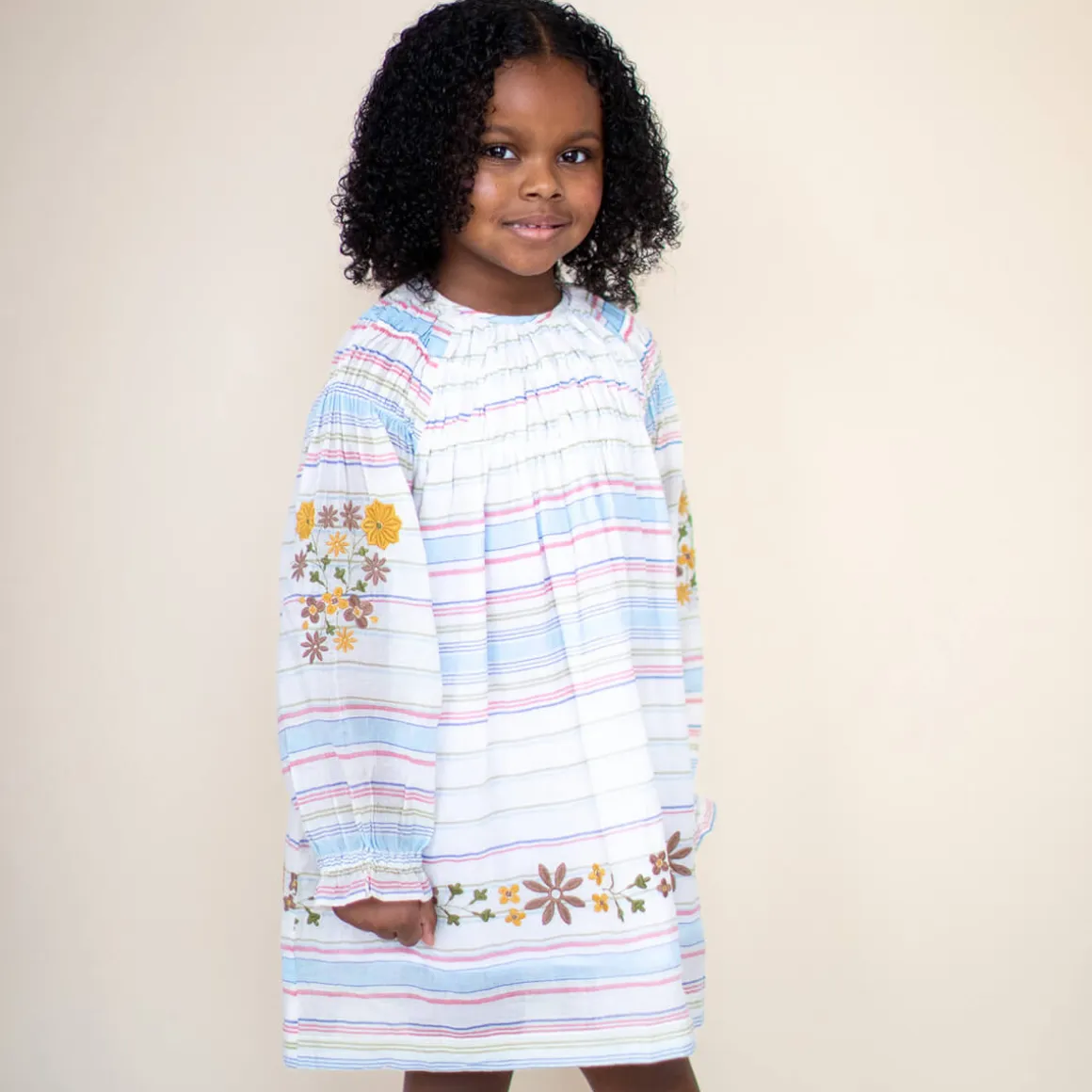 Tulip Dress in Border Stripe by Lali