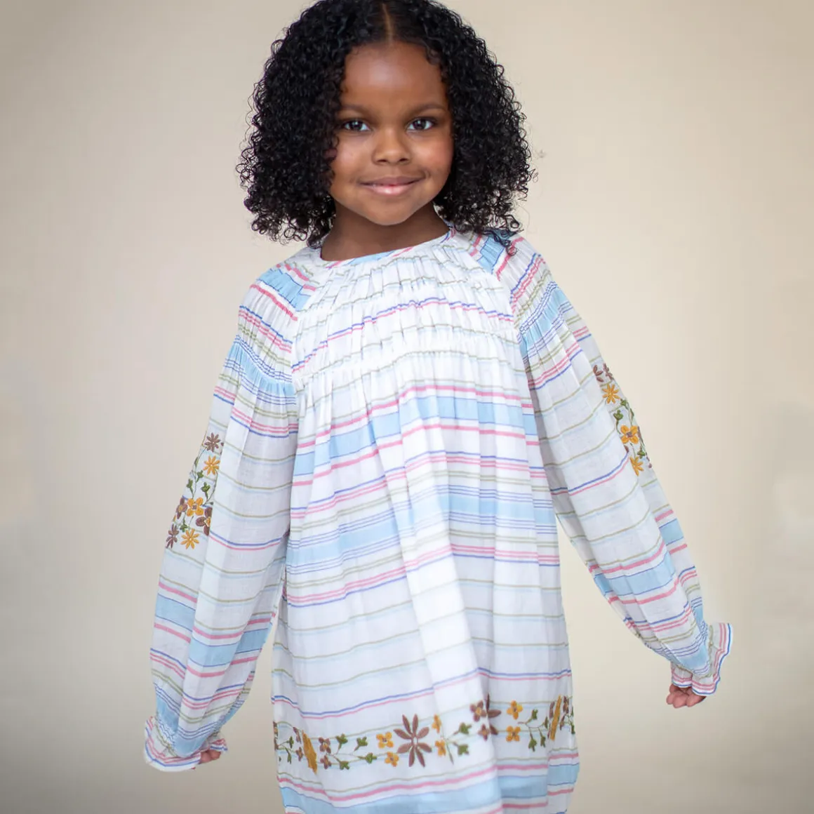 Tulip Dress in Border Stripe by Lali