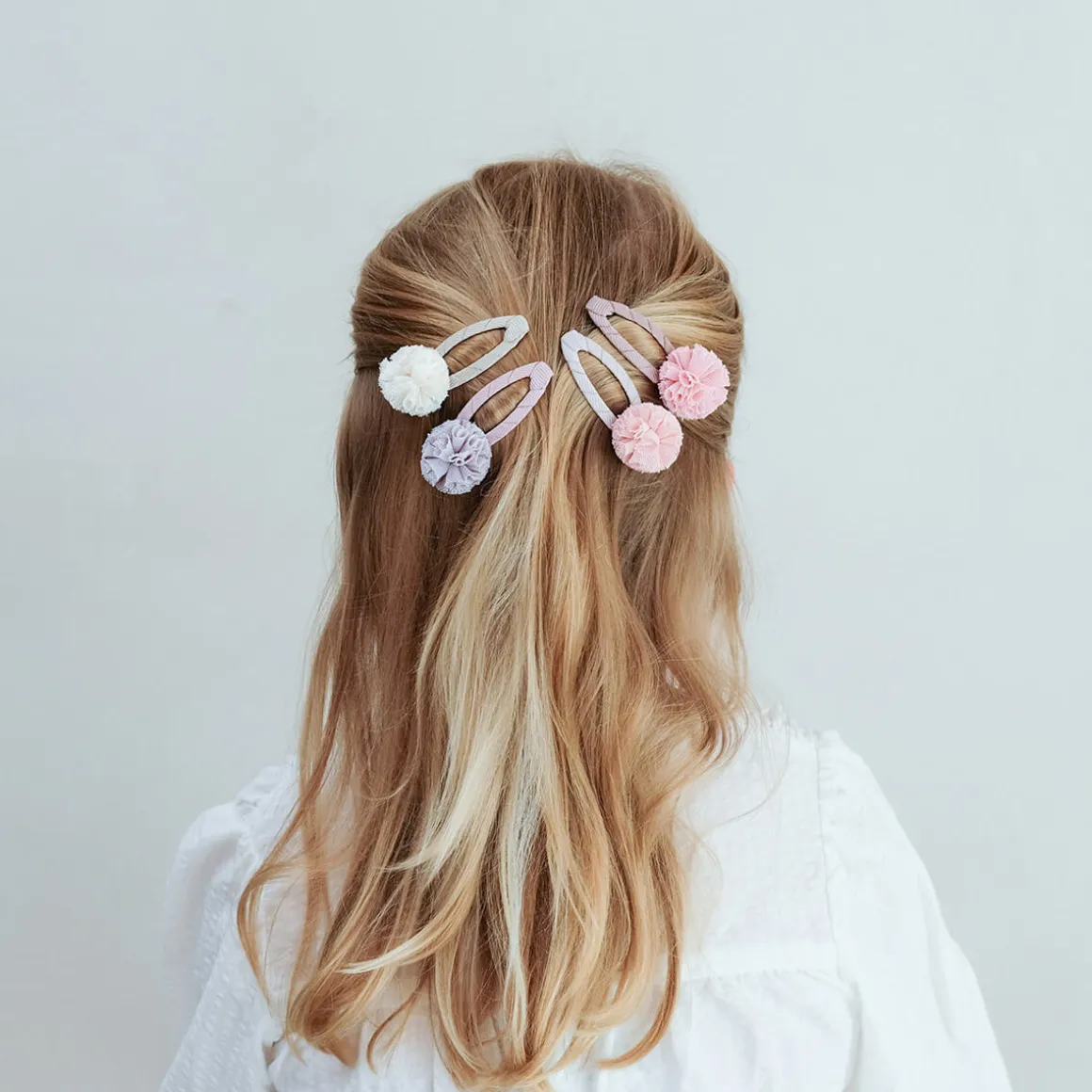 Tulle Pom Pom Clic Clac Hair Clips by Mimi & Lula