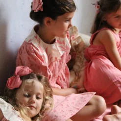 Tunique With Hair Clip in Rosa Bloom Print Denim by Bonjour