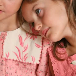 Tunique With Hair Clip in Rosa Bloom Print Denim by Bonjour