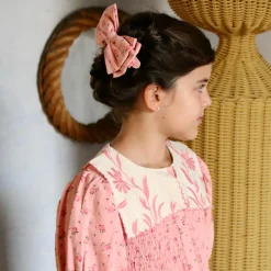 Tunique With Hair Clip in Rosa Bloom Print Denim by Bonjour