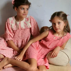 Tunique With Hair Clip in Rosa Bloom Print Denim by Bonjour