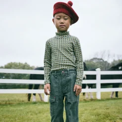 Turtleneck in Leaf Lattice by Misha & Puff - Last Ones In Stock - 8-10 Years