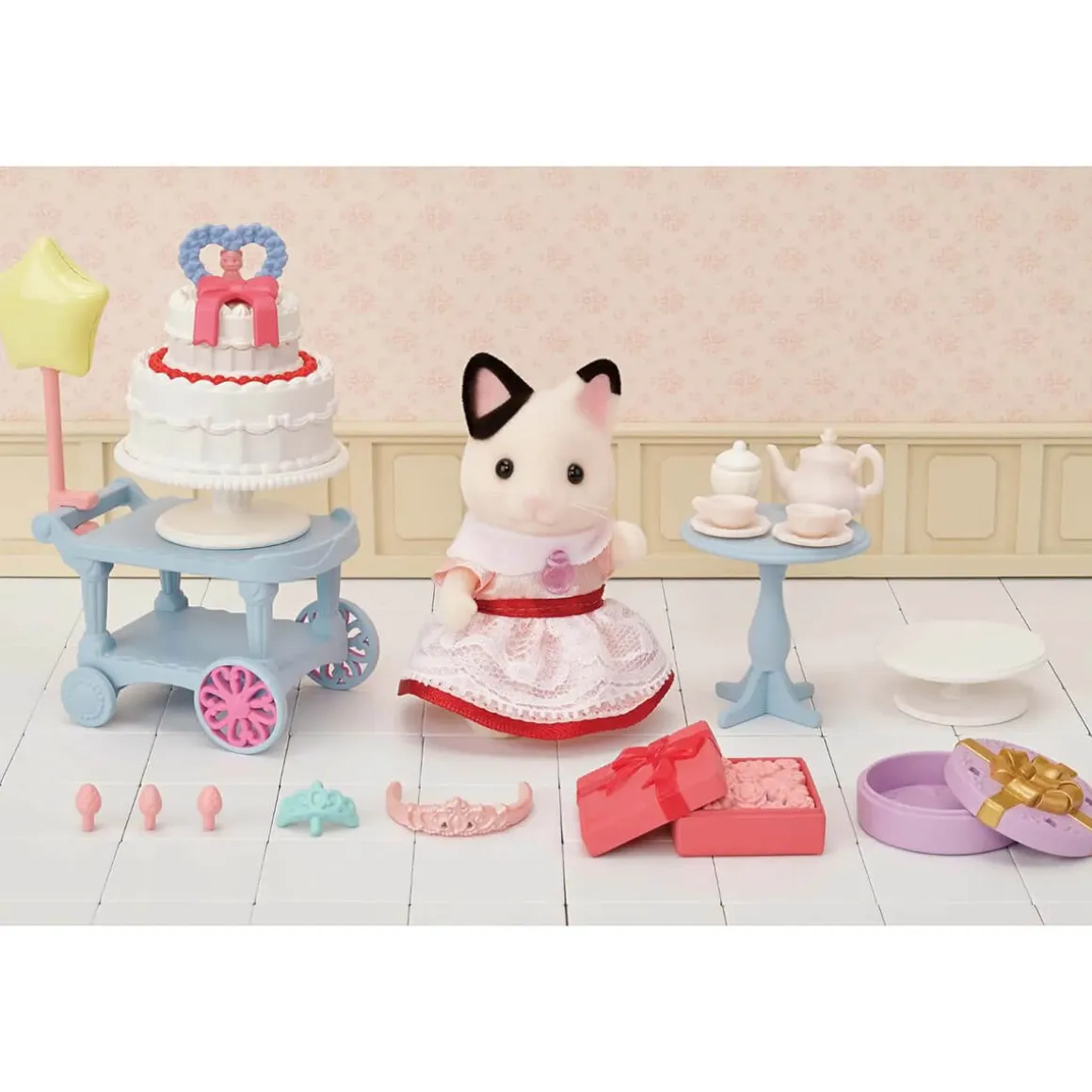 Tuxedo Cat Girl Party Time Playset by Sylvanian Families