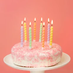 Twirl Birthday Candles in Pastel by Talking Tables