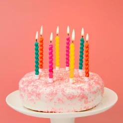 Twirl Birthday Candles in Rainbow by Talking Tables