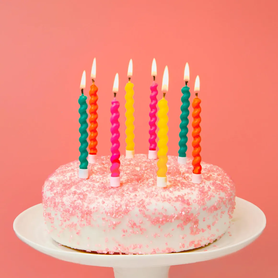 Twirl Birthday Candles in Rainbow by Talking Tables