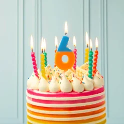 Twirl Birthday Candles in Rainbow by Talking Tables