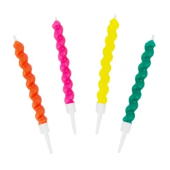 Twirl Birthday Candles in Rainbow by Talking Tables