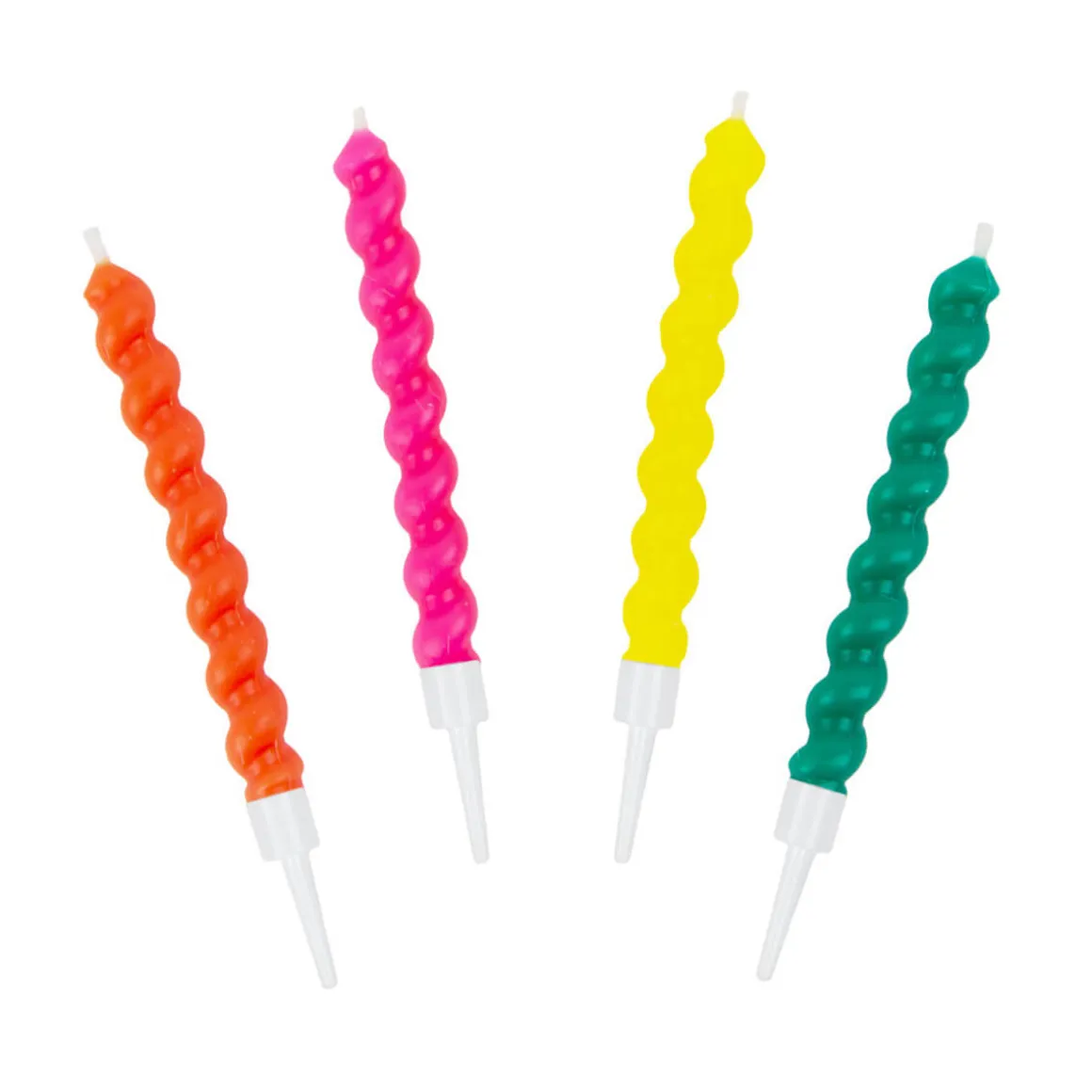 Twirl Birthday Candles in Rainbow by Talking Tables