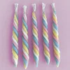 Twisted Marshmallow Beeswax Birthday Candle Set by Camp Hollow