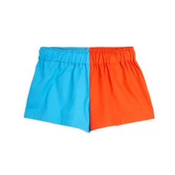 Two Tone Woven Shorts in Red / Blue by Mini Rodini