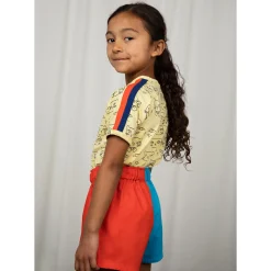 Two Tone Woven Shorts in Red / Blue by Mini Rodini
