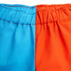 Two Tone Woven Shorts in Red / Blue by Mini Rodini