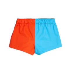 Two Tone Woven Shorts in Red / Blue by Mini Rodini