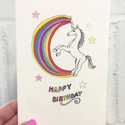 Unicorn Birthday Greetings Card by Rosie Wonders
