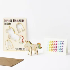 Unicorn Pop Out Decoration And Greetings Card by The Pop Out Card Company