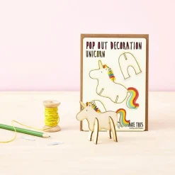Unicorn Pop Out Decoration And Greetings Card by The Pop Out Card Company