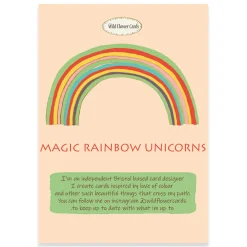 Unicorns And Rainbows Greetings Card by Wildflower Cards