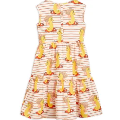 Unicorn Seahorse AOP Woven Dress in Red by Mini Rodini - Last One In Stock - 140/146 (10-11 Years)