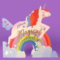 Unicorn Shaped Greetings Card by Eleanor Bowmer