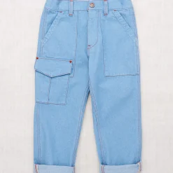 Utility Jeans in Baby Blue by Misha & Puff