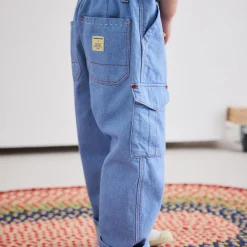 Utility Jeans in Baby Blue by Misha & Puff