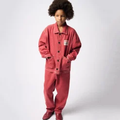 Uzatown Kid's Denim Joggers in Red by American Vintage