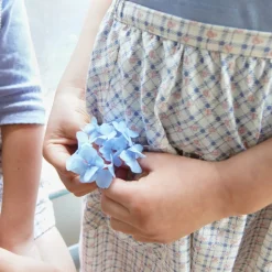Vada Skirt in Checker Rose Print / Blueberry by Soor Ploom