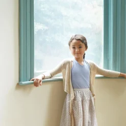 Vada Skirt in Checker Rose Print / Blueberry by Soor Ploom