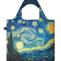 Van Gogh Starry Night Recycled Shopping Bag by Loqi