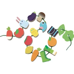 Vegetable Garden Large Beads Threading Toy by Vilac