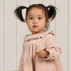 Velour Baby Dress in Blush by Quincy Mae