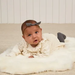 Velour Baby Dress in Polka Dot by Quincy Mae